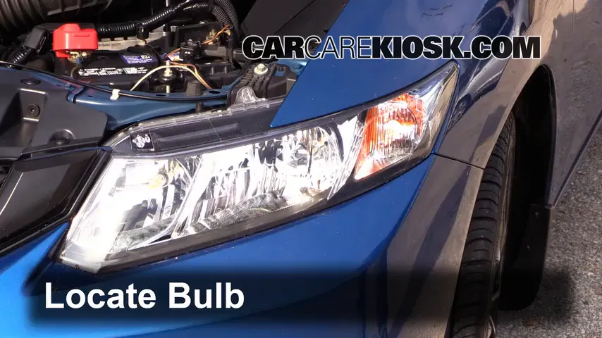 2013 Honda Civic Si 2.4L 4 Cyl. Sedan Lights Headlight (replace bulb)